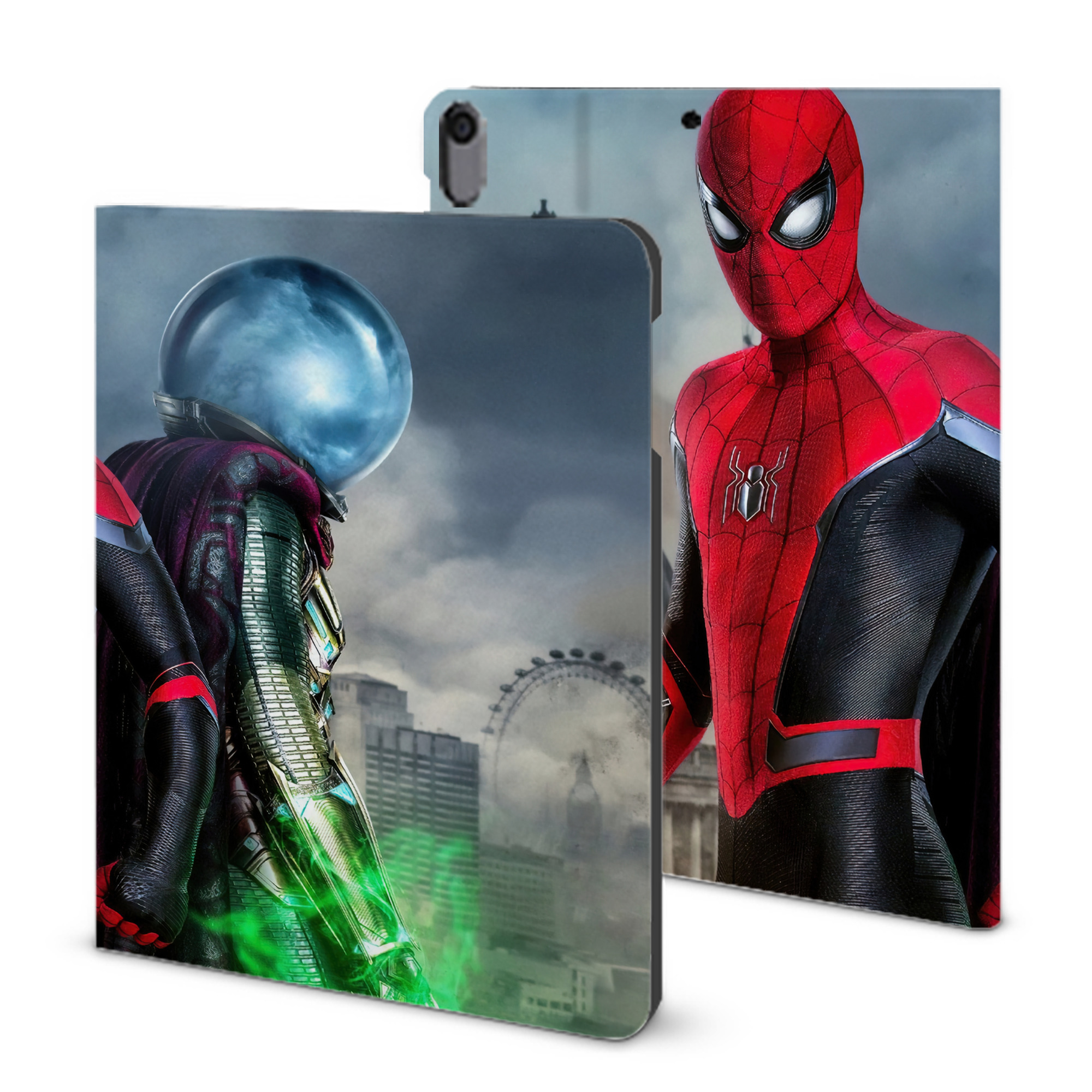 （画像用） Spider Man スパイダーマン IPad ケース ブック型 PUレザー TPU 耐衝撃 軽量 薄型 ペン収納なし 全面保護 IPad 各モデル対応